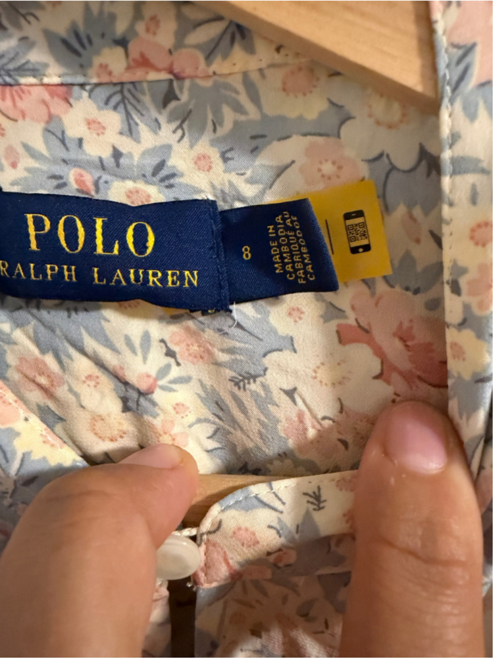 Polo Ralph Lauren Floral Prairie Maxi Dress Size 8 Blue Pink Cottagecore - Picture 5 of 6